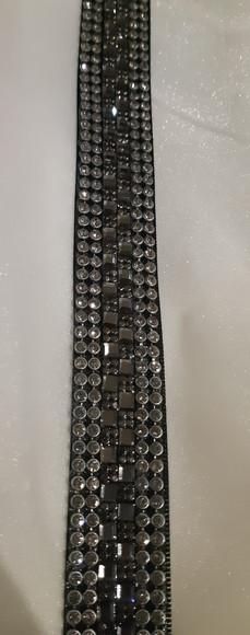 Cinto Grafite com Strass