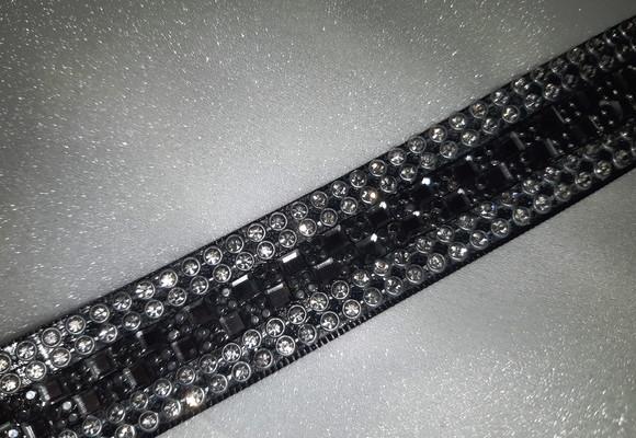 Cinto Grafite com Strass