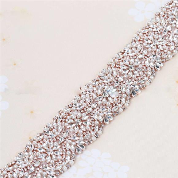 Cinto Largo 5,3cm Pedras e Pérolas Prata, Rosé ou Dourado