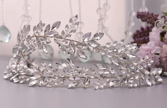 Cinto para Noiva Folhas de Strass Largo
