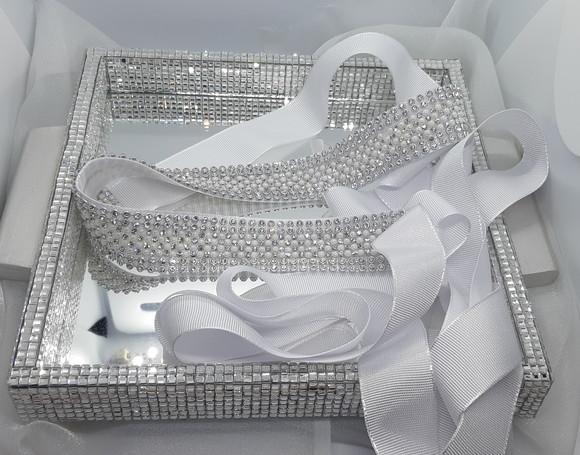 Cinto Prata com Strass e Mini Pérolas