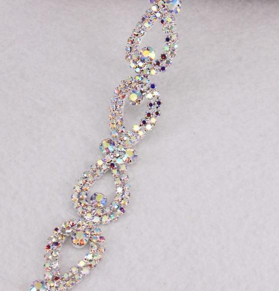 Cinto Renda De Laços Em Strass Ab Dourado Ou Prata