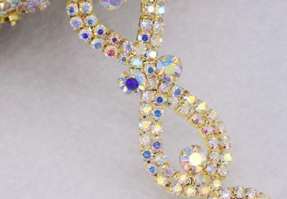 Cinto Renda De Laços Em Strass Ab Dourado Ou Prata