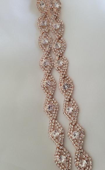 Cinto Rosé Gold Fino com Strass