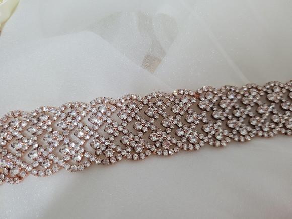 Cinto Rosé Gold Rendado