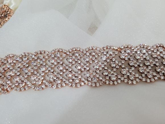 Cinto Rosé Gold Rendado