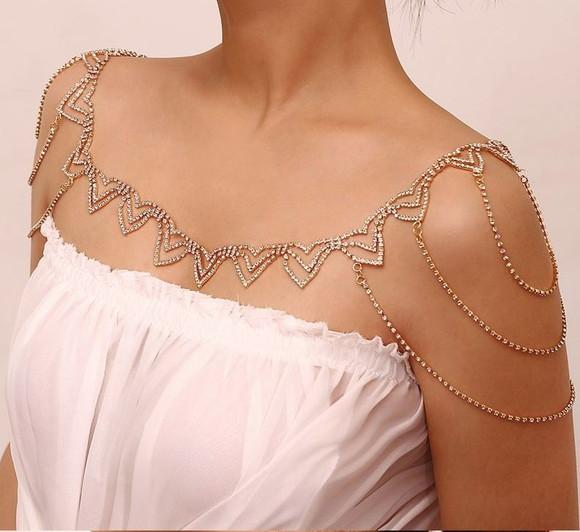 Colar de ombro para noivas ou vestido de noite
