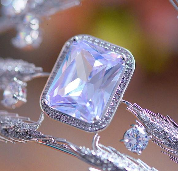 Coroa Tiara de zircônia trigo