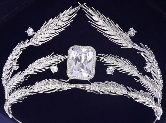 Coroa Tiara de zircônia trigo