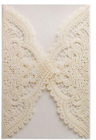 Envelope Rendado Luxo para Convite de Casamento