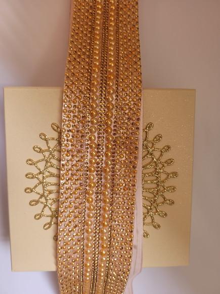 Kit com 2 Cintos Largos (10cm) Dourado e Grafite