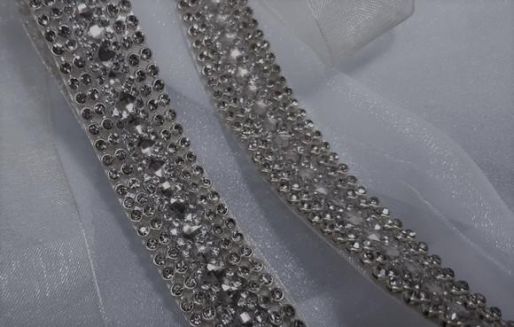 Kit com Cinto Grande (1m) e 2 Alças (40cm) de Strass