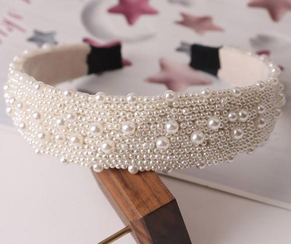 Tiara Bordada de Pérolas para Noiva