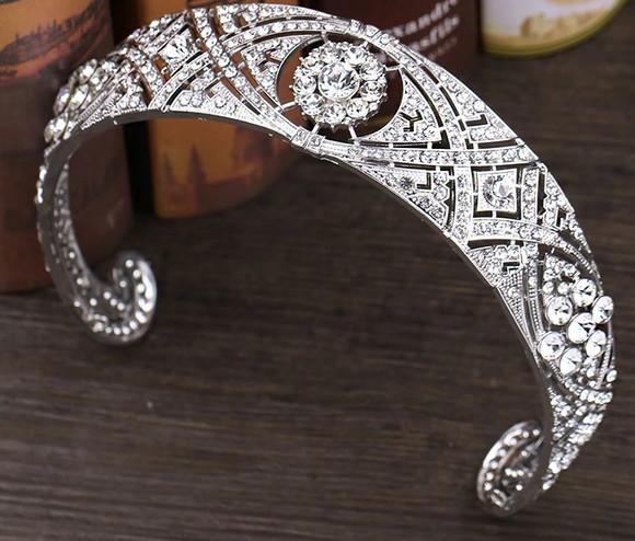 Tiara Prata para Noiva com Strass