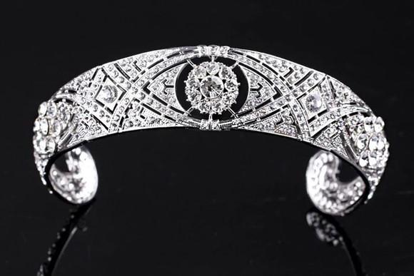 Tiara Prata para Noiva com Strass