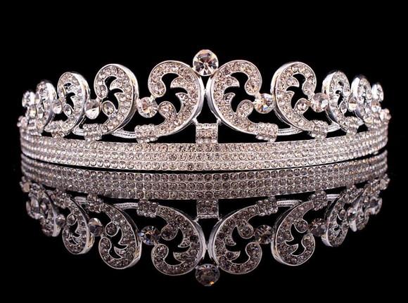 Tiara Real de strass para noivas