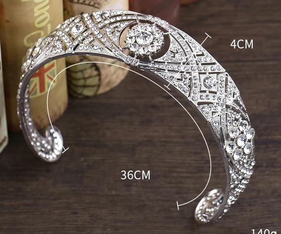 Tiara Prata para Noiva com Strass