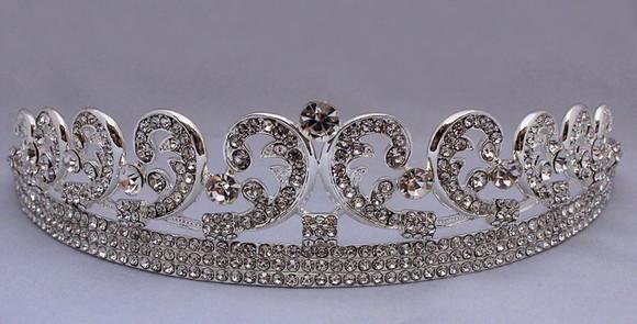 Tiara Real de strass para noivas