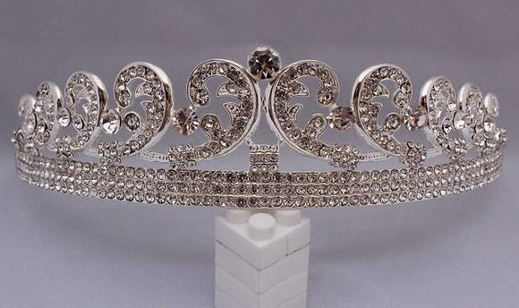 Tiara Real de strass para noivas