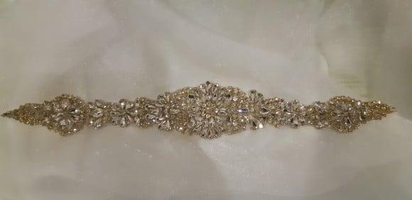 Aplique de Strass Dourado