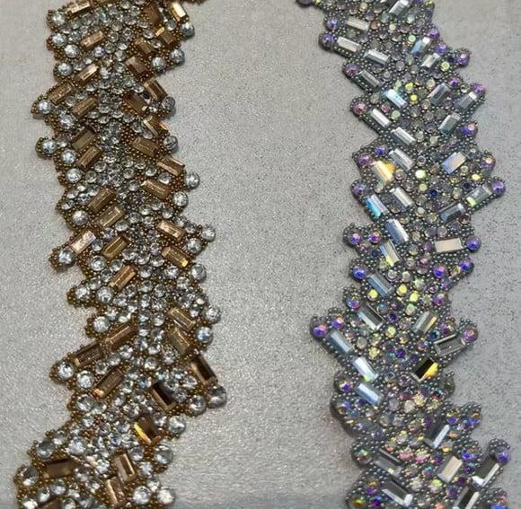 Aplique de Strass e Mini Espelhos 90cm