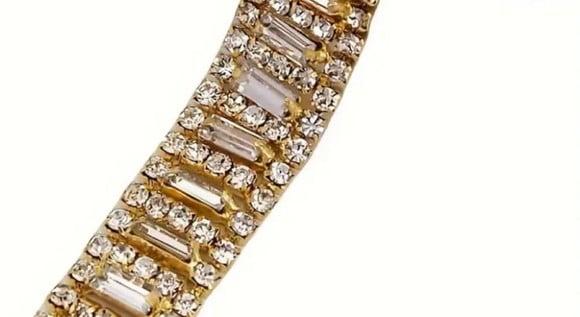 Aplique de Strass Fita de Cristal