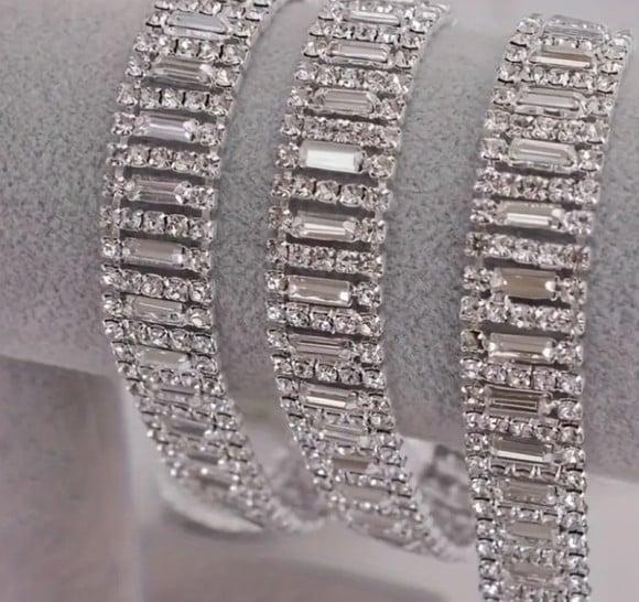 Aplique de Strass Fita de Cristal