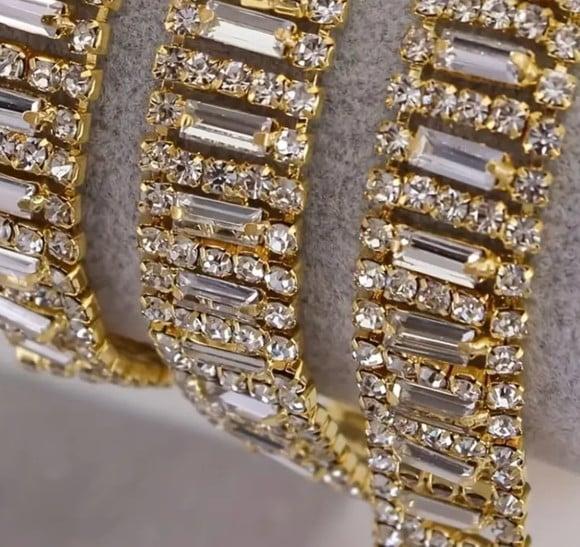 Aplique de Strass Fita de Cristal
