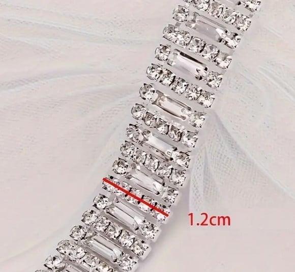 Aplique de Strass Fita de Cristal