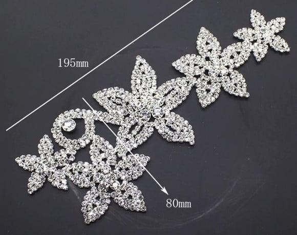 Aplique de strass Flores diversas