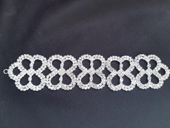 Aplique de strass para cinto prata, rosé, dourado ou chumbo