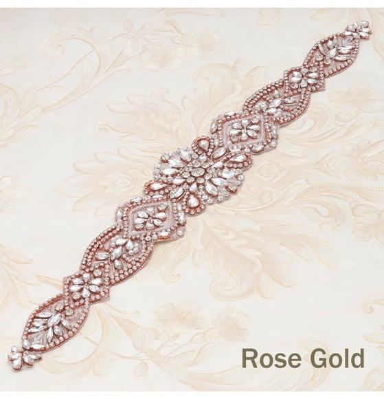 Aplique de Strass para Cinto Prata, Rosé ou Dourado