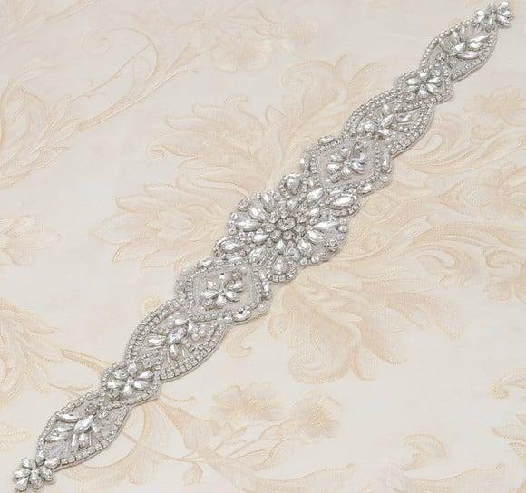 Aplique de Strass para Cinto Prata, Rosé ou Dourado