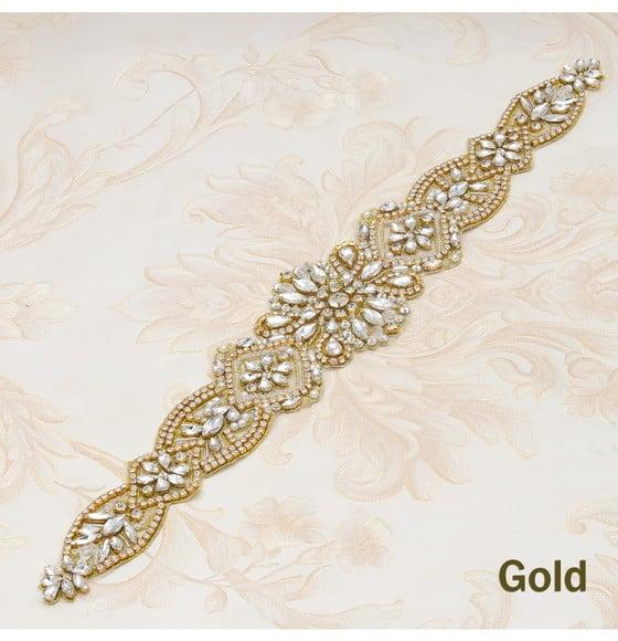 Aplique de Strass para Cinto Prata, Rosé ou Dourado