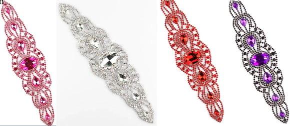 Aplique de strass para cintos ou vestidos