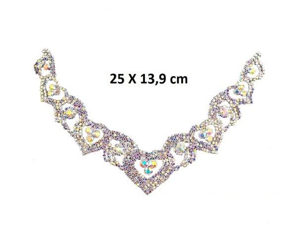 Aplique de Strass para Decote de Vestido ou Blusa