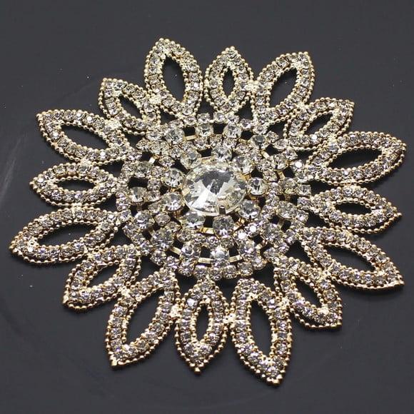 Aplique Flor grande de strass