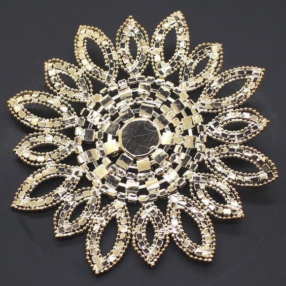 Aplique Flor grande de strass