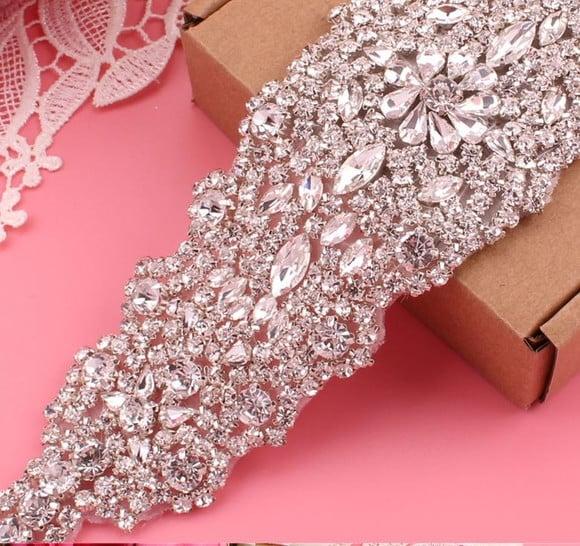 Cinto Brilhante de Pedraria para Vestido de Noiva ou Festa