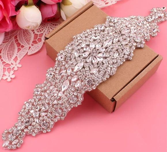 Cinto Brilhante de Pedraria para Vestido de Noiva ou Festa