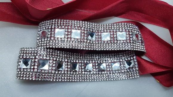 Cinto com strass Prata delicado