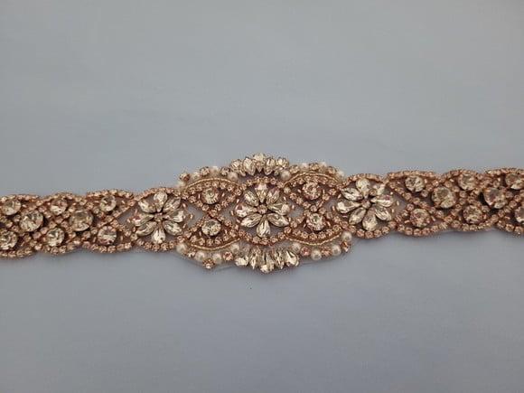 Cinto de Pedraria Rosé Gold Luxo