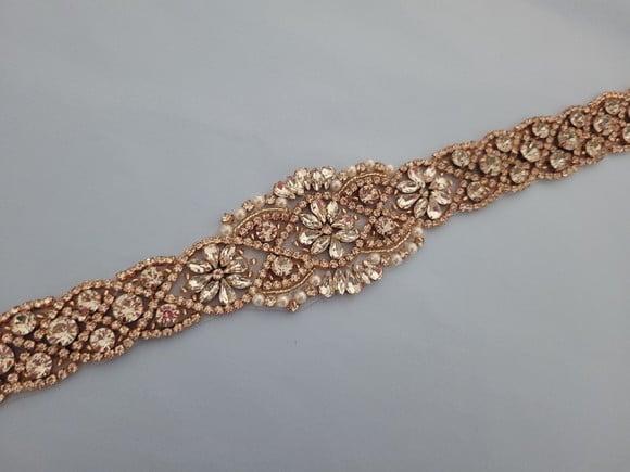 Cinto de Pedraria Rosé Gold Luxo