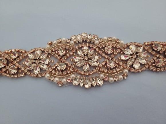 Cinto de Pedraria Rosé Gold Luxo