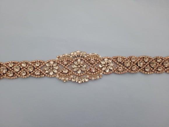 Cinto de Pedraria Rosé Gold Luxo