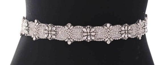 Cinto de Strass Bordado de Renda