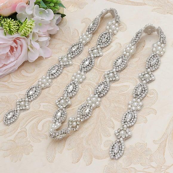 Cinto de Strass com Pérolas Cintura Toda (até 90cm)