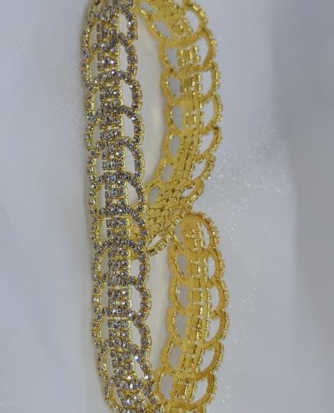 Cinto de strass Dourado