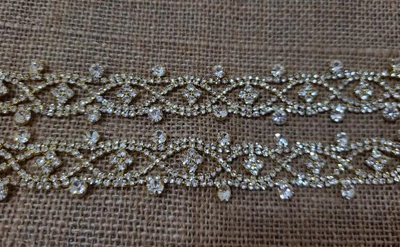 Cinto de Strass Dourado Luxo