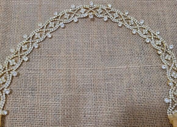 Cinto de Strass Dourado Luxo